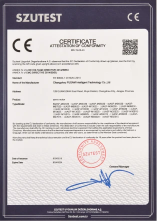 CE Certificate - Servo Motor