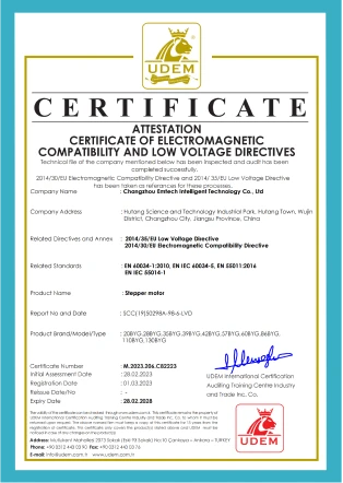 CE certificate - stepper motor